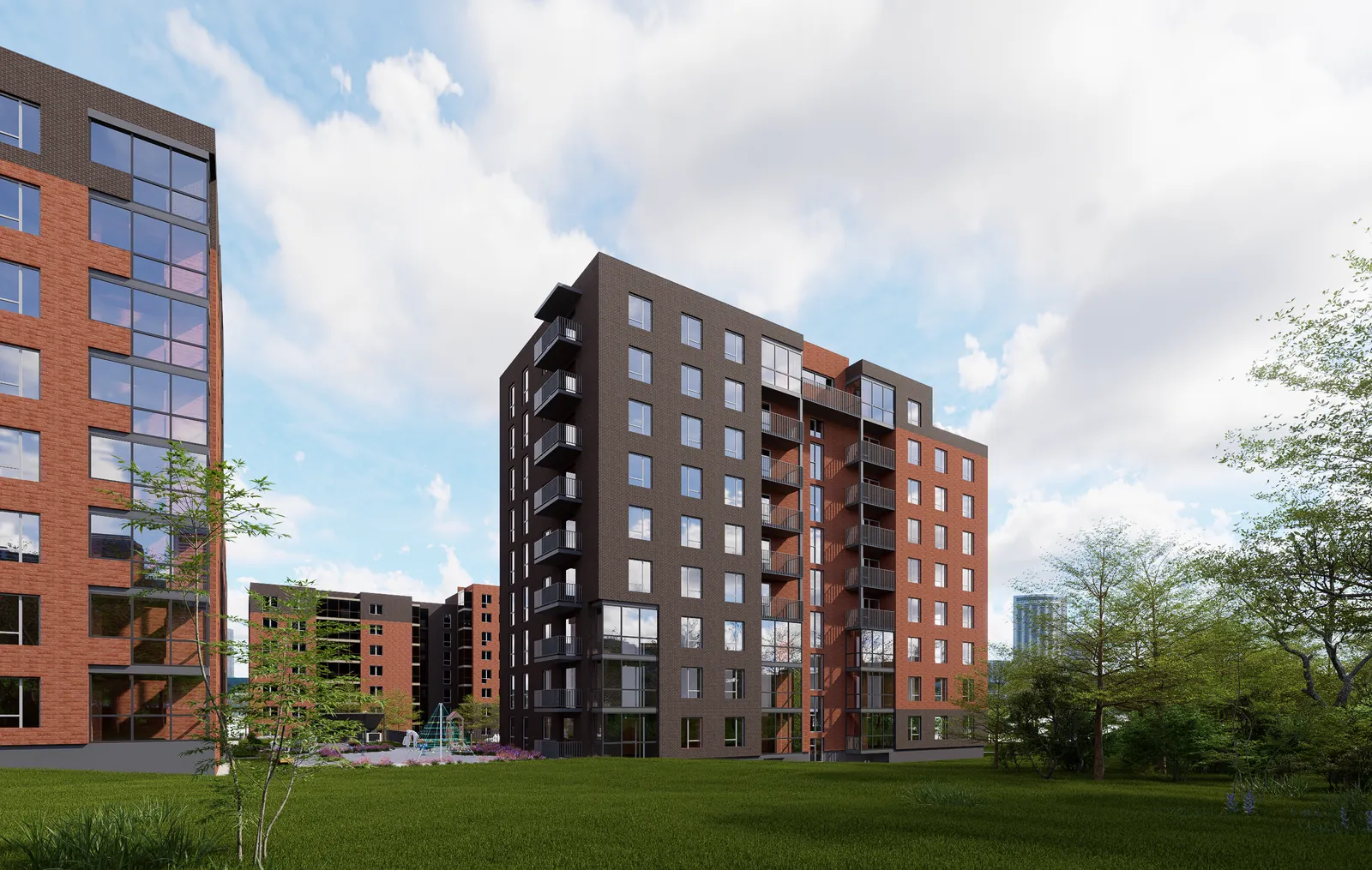 Daugiabutis namas (Daugiabučių), Vilnius, Grigalaukio g. - vizualizacija 1